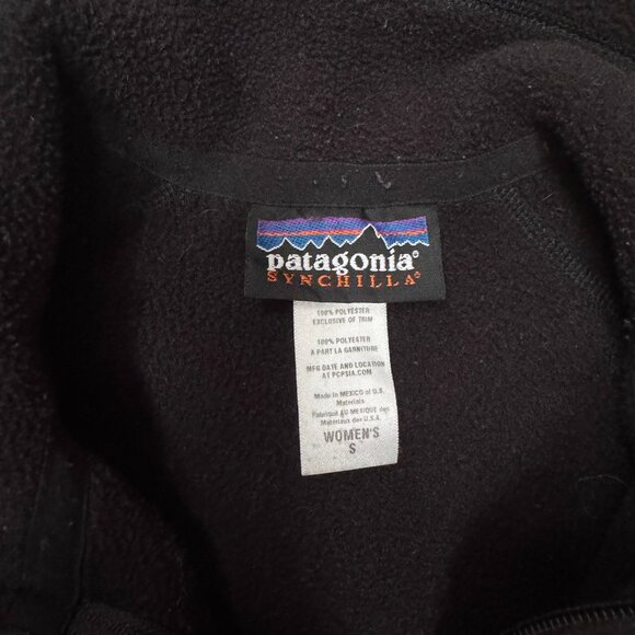 Vintage Patagonia 90s Black Synchilla Fleece Vest Womens Small - Picture 3 of 3